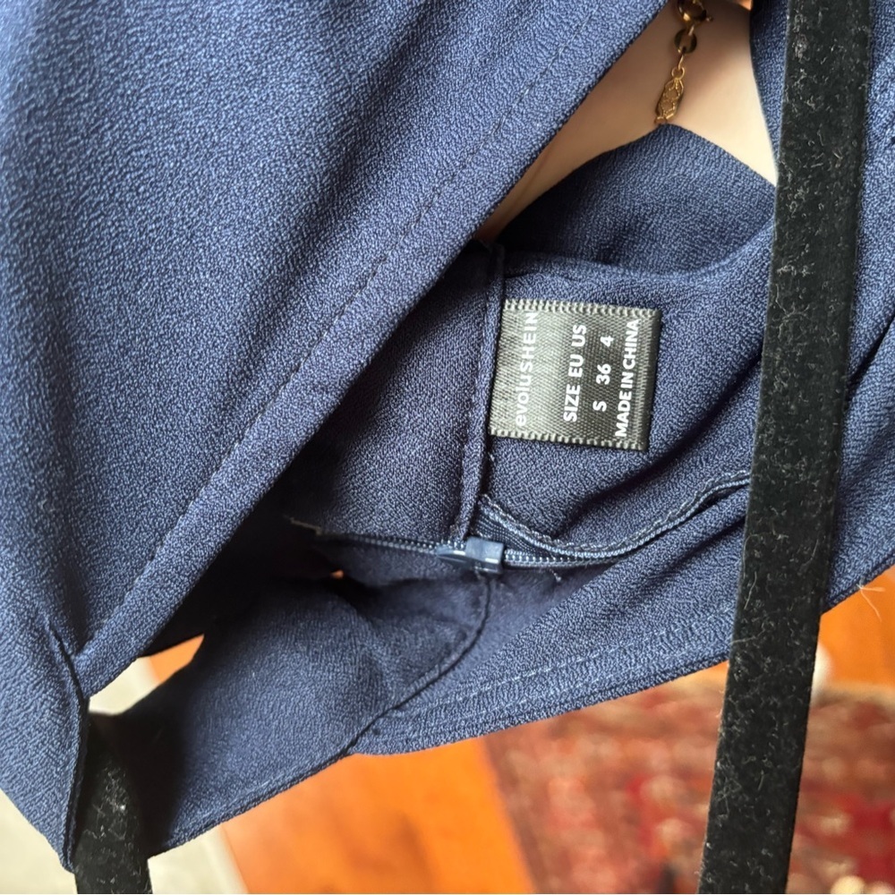 Shein Navy Halter Jumpsuit - Picture 3 of 3